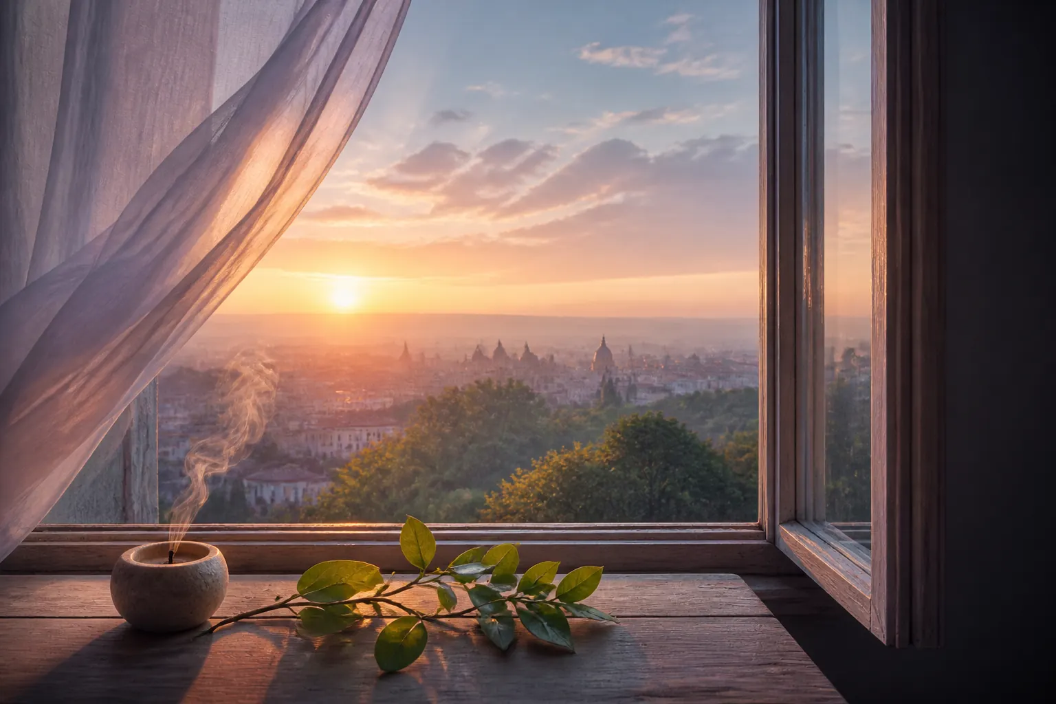 Open window representing new habits, confidence and a fresh start