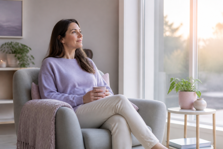 A calm hypnotherapy consultation focused on relaxation and emotional wellbeing.
